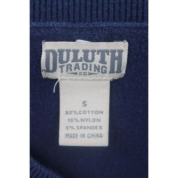 DULUTH MEN'S SIZE SMALL BLUE V-NECK SWEATER - Picture 5 of 5